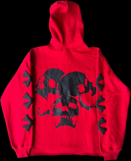 RED & BLACK HOODIE